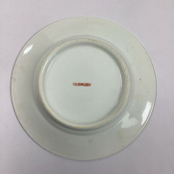 Vintage German Porcelain Child Plate This Is The Way Policeman Stop Traffic 6" - Picture 2 of 4